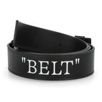 Off-White Arrow Belt RV 35mm Quote Bold Green Belts OMRB14GC99LEA0011001 Detail View 2 | GATE
