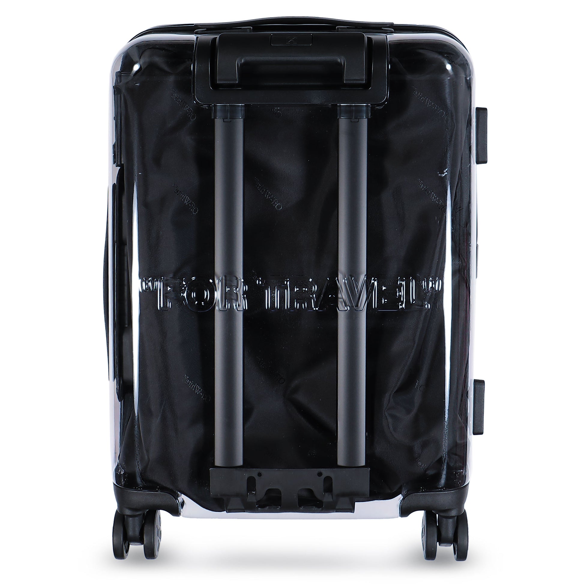 Off-White Quote Arrow Trolly Transparent - B Duffle Bag OMZH002F25PLA0017910 Detail View 2 | GATE
