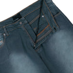 Rassvet Sun Dyed Baggy Denim Pants Dark Green Denim PACC18P001-1 Detail View 4 | GATE
