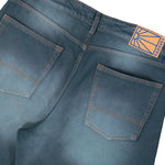 Rassvet Sun Dyed Baggy Denim Pants Dark Green Denim PACC18P001-1 Detail View 5 | GATE
