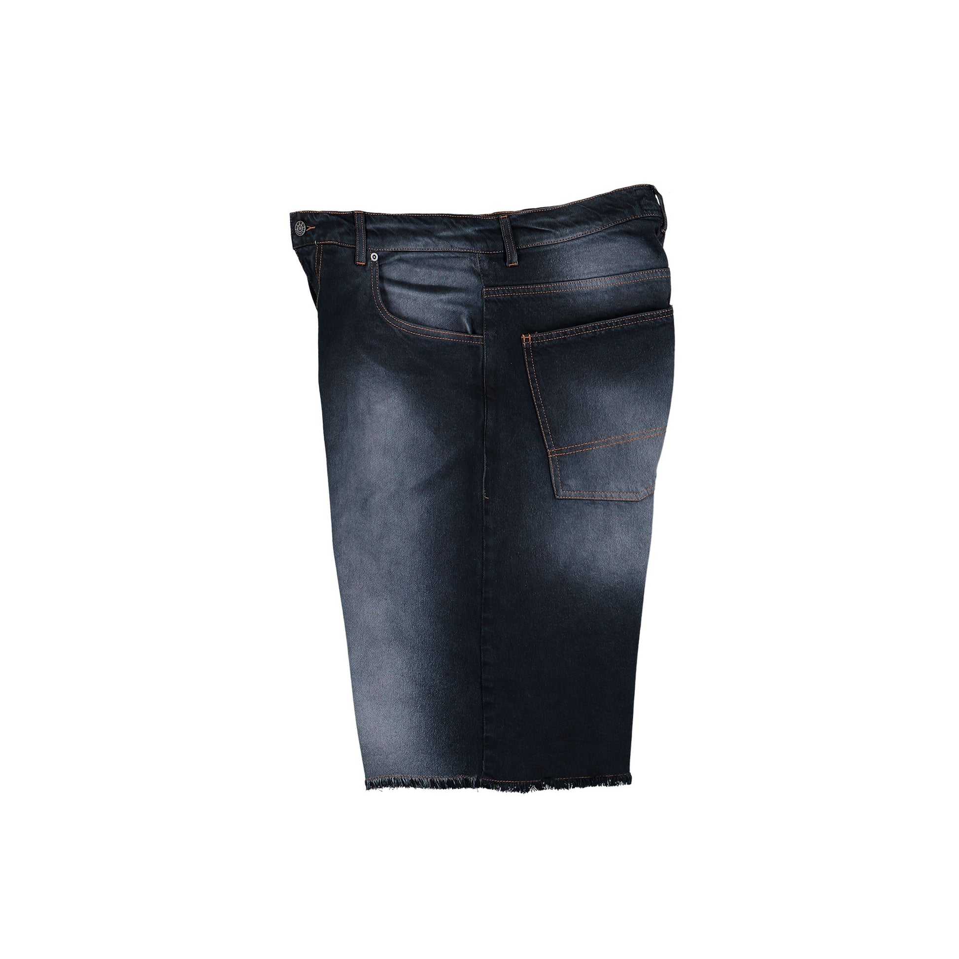 Rassvet Sun Dyed Baggy Denim Shorts Black Shorts PACC18P004-1 Detail View 3 | GATE
