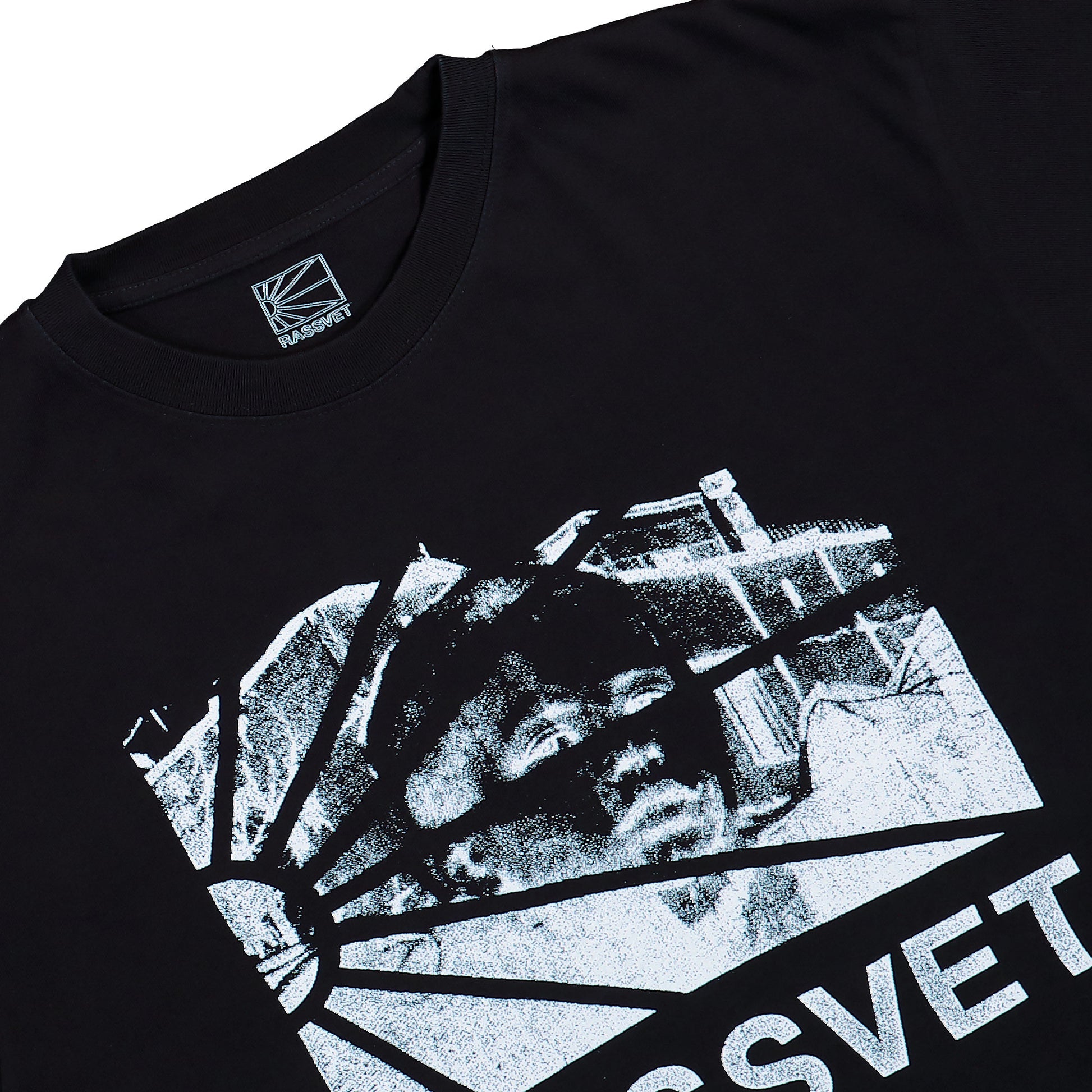 Rassvet Heritage Tee Shirt Black T-Shirt PACC18T001-1 Detail View 3 | GATE
