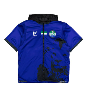 Prototypes Padded Football Gilet Blue Jacket PT09OW07USMI Detail View 1 | GATE
