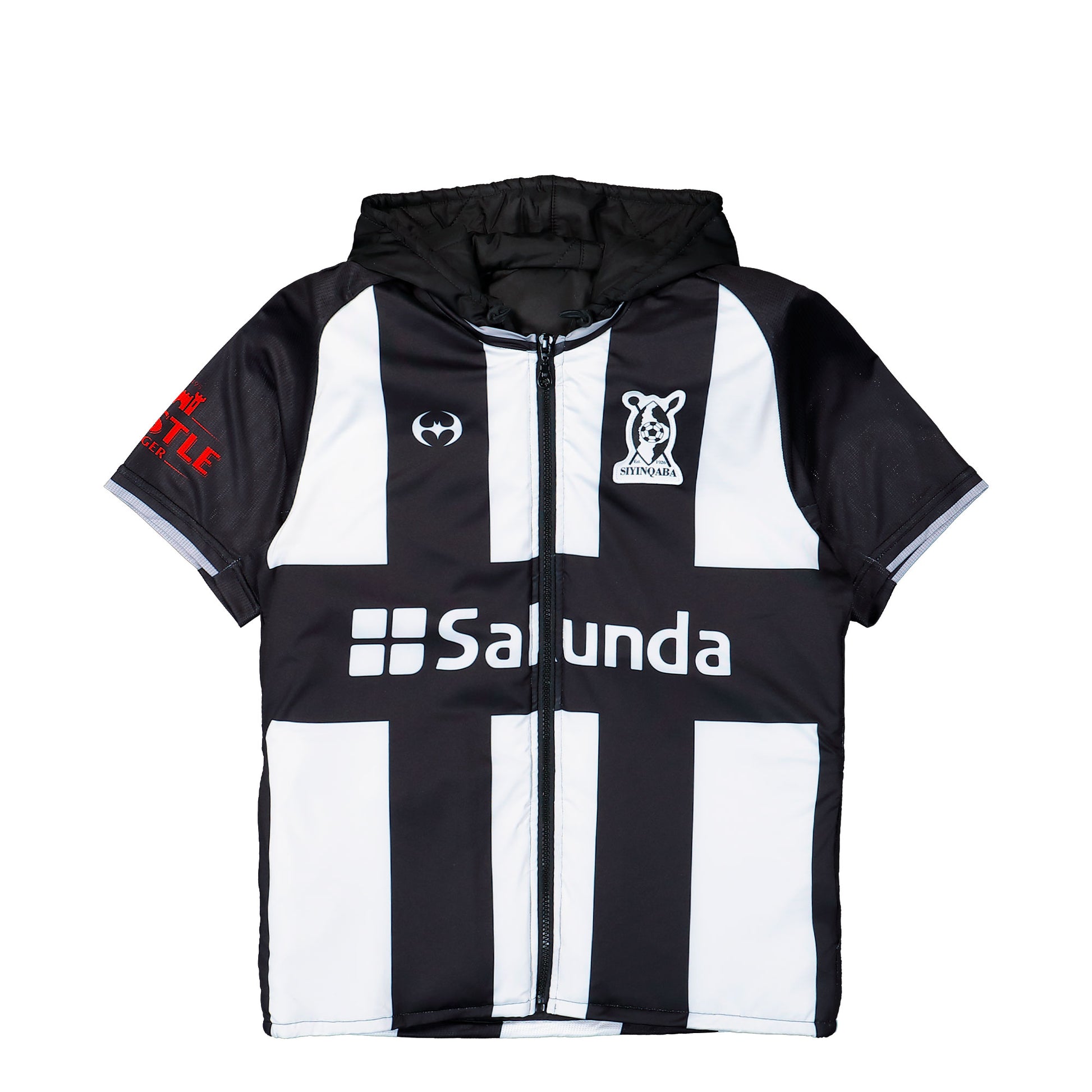 Prototypes Padded Football Gilet Black / White Jacket PT09OW07USMI Detail View 1 | GATE
