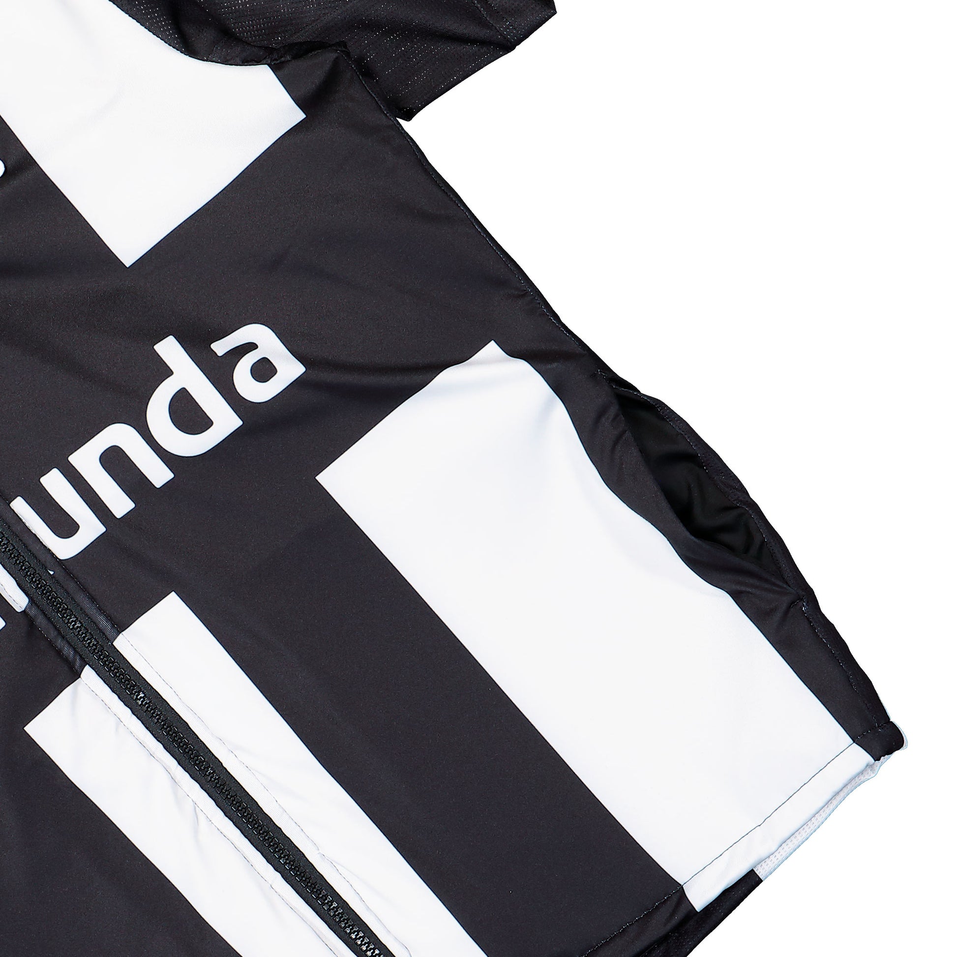 Prototypes Padded Football Gilet Black / White Jacket PT09OW07USMI Detail View 4 | GATE
