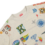 KENZO KENZO Drawn Varsity T-Shirt Multicolor Detail view 3 | Gate
