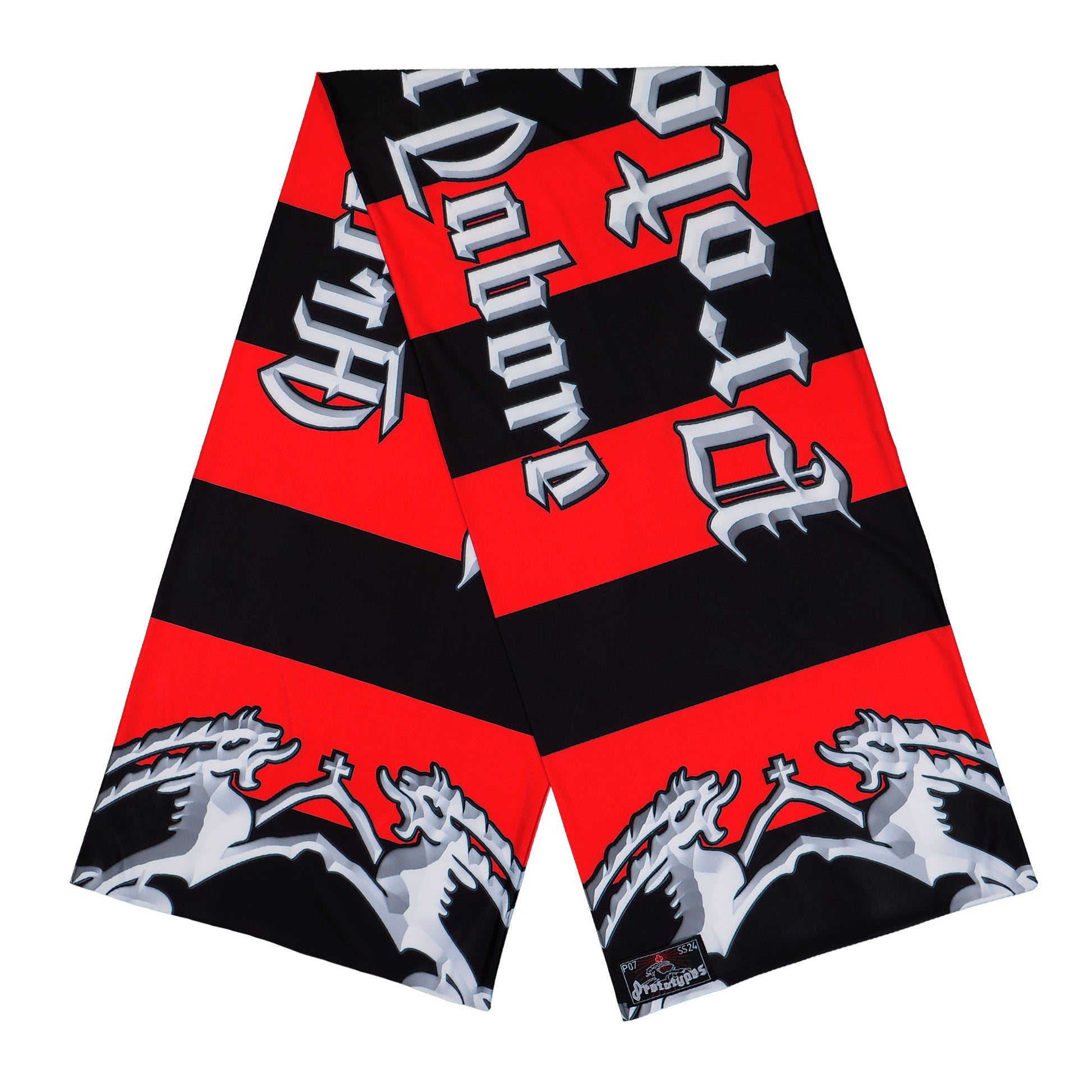 Prototypes Prototypes Fanscarf Red / White Scarves PT08ACC12USRW Detail View 1 | GATE
