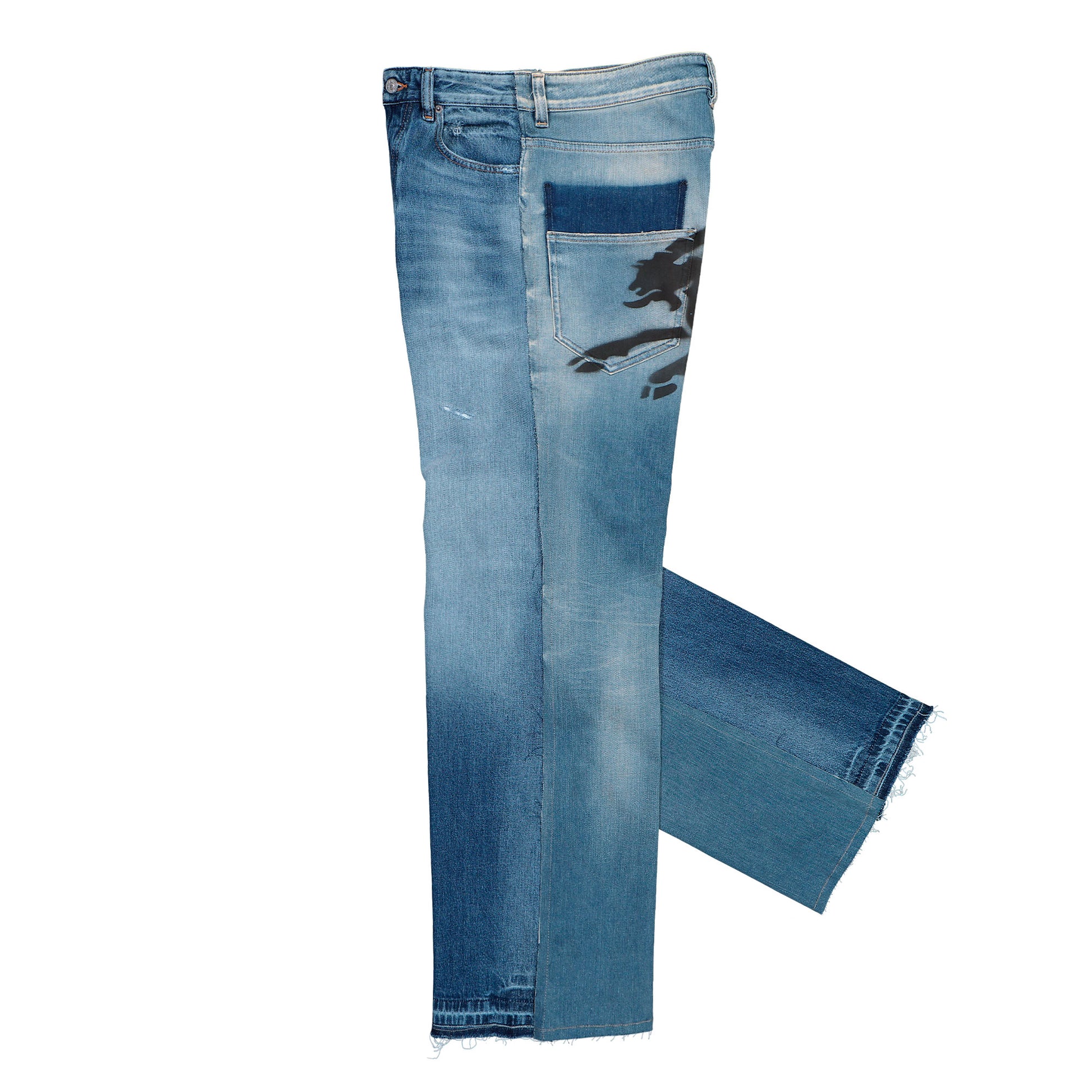 Prototypes New Jeans Pant Blue Denim PT08DE01USBL Detail View 3 | GATE
