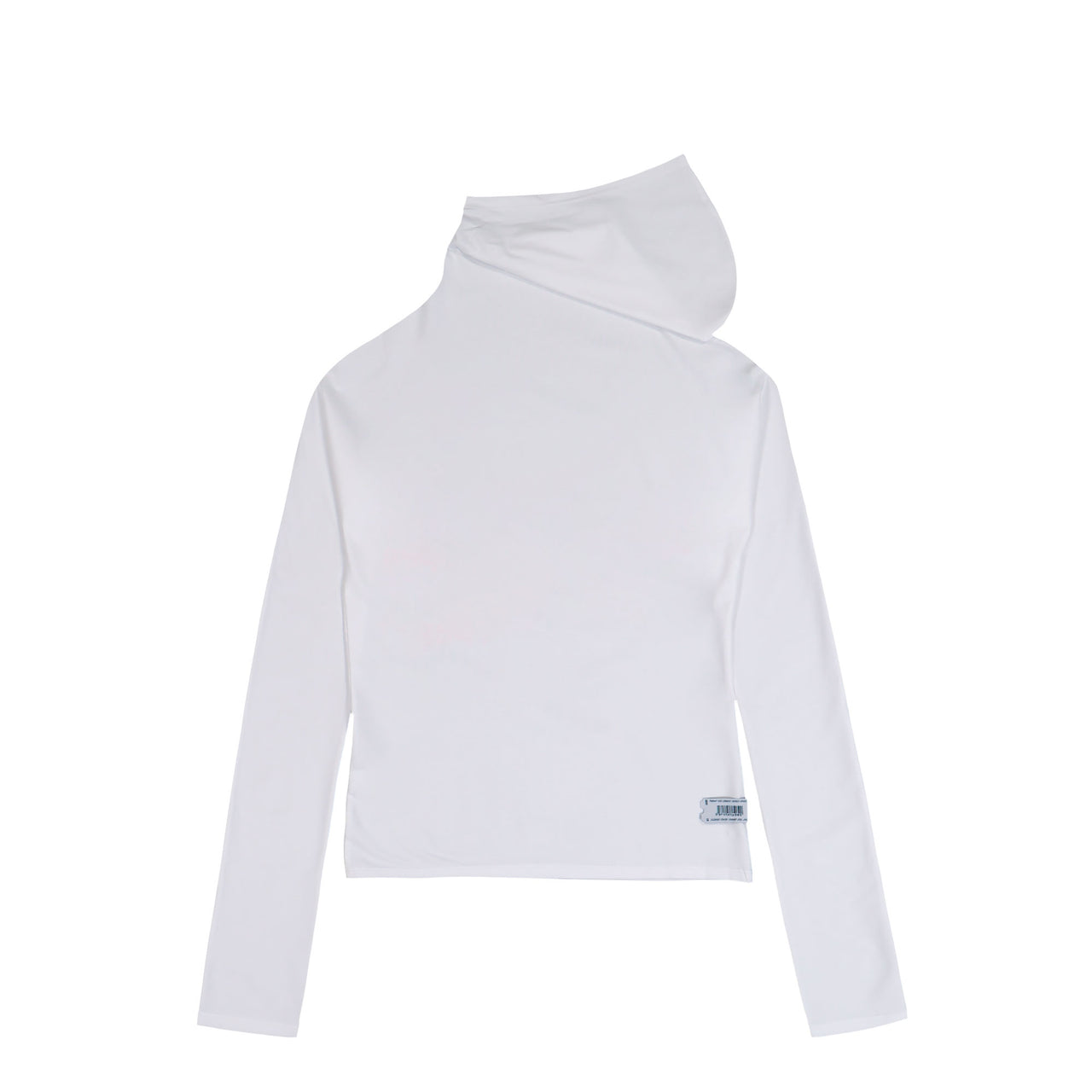 Prototypes Swiss Cross Twisted Hoodie White Longsleeves PT08JE19USWH  Detail View 1 | GATE
