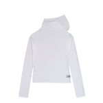 Prototypes Swiss Cross Twisted Hoodie White Longsleeves PT08JE19USWH  Detail View 1 | GATE
