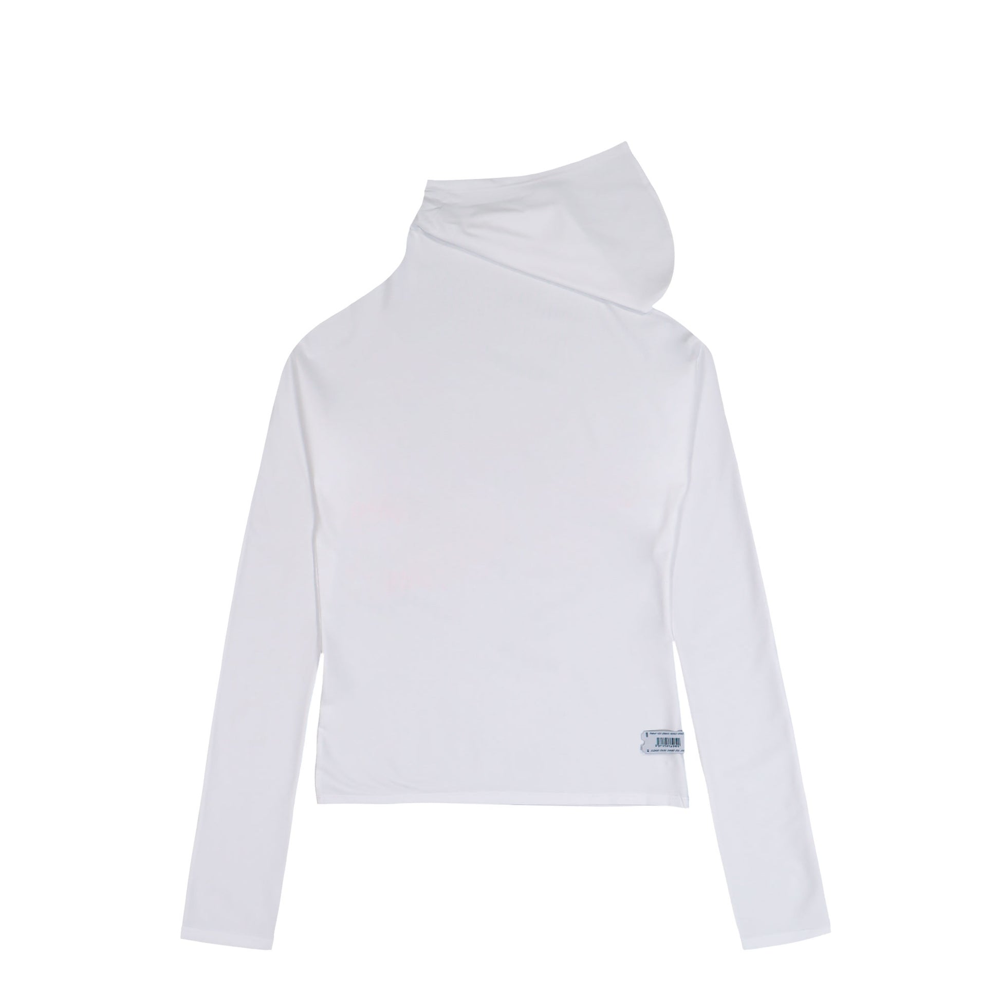 Prototypes Swiss Cross Twisted Hoodie White Longsleeves PT08JE19USWH  Detail View 1 | GATE
