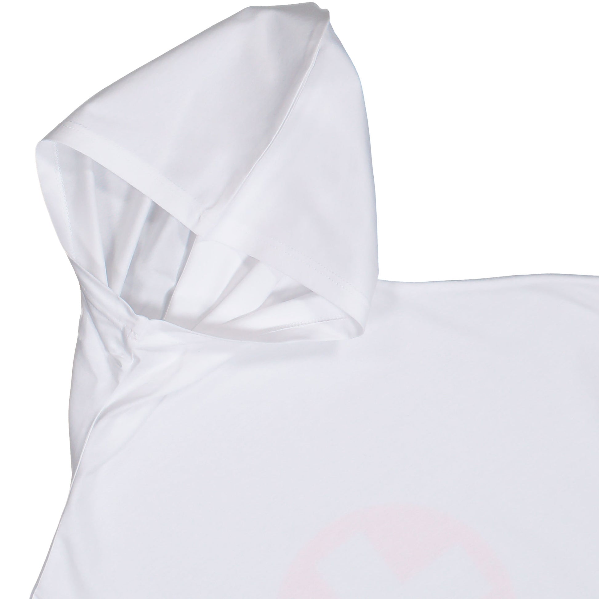 Prototypes Swiss Cross Twisted Hoodie White Longsleeves PT08JE19USWH  Detail View 3 | GATE
