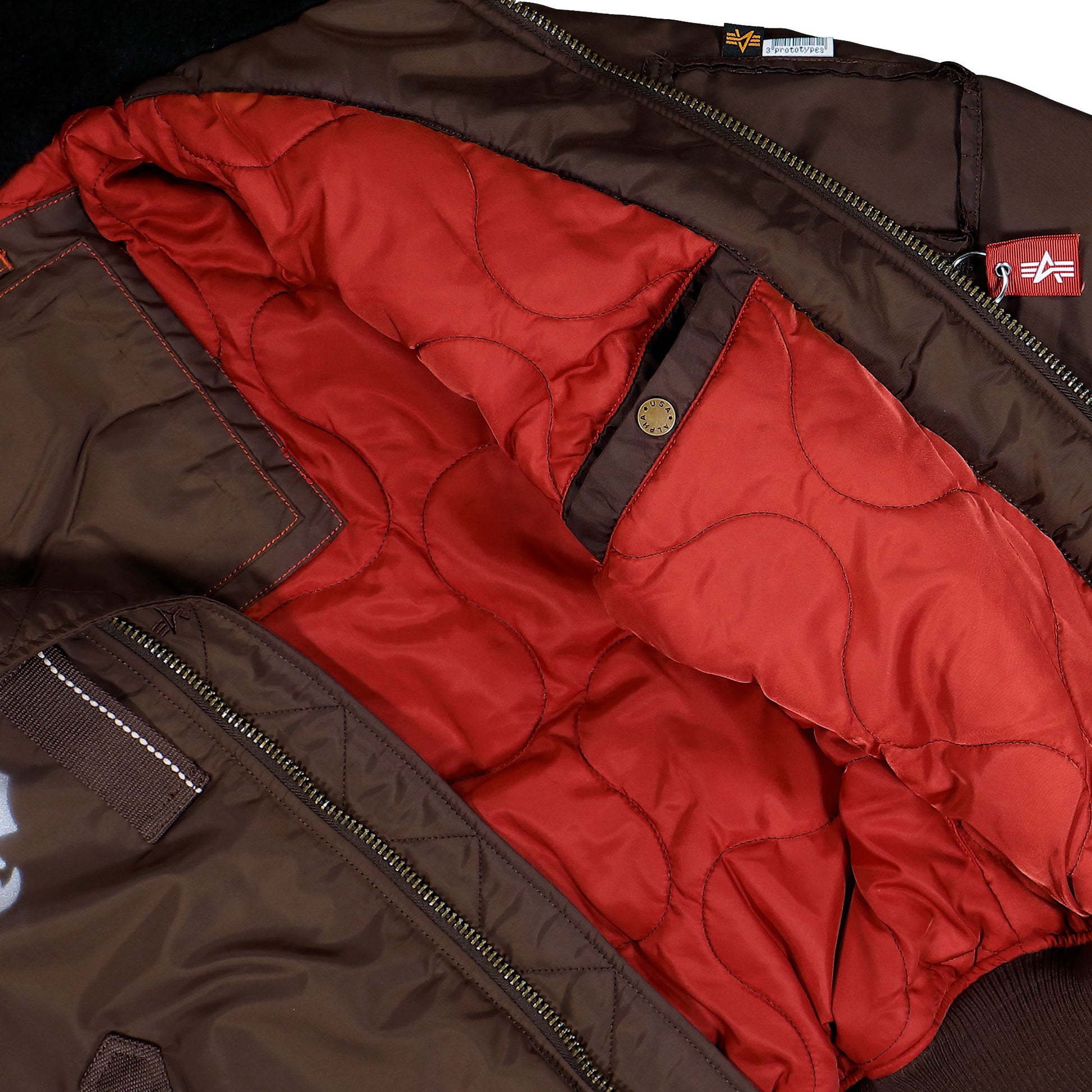 Prototypes Sprayed Goat Bomber Brown Jackets PT08OW12USBN  Detail View 6 | GATE
