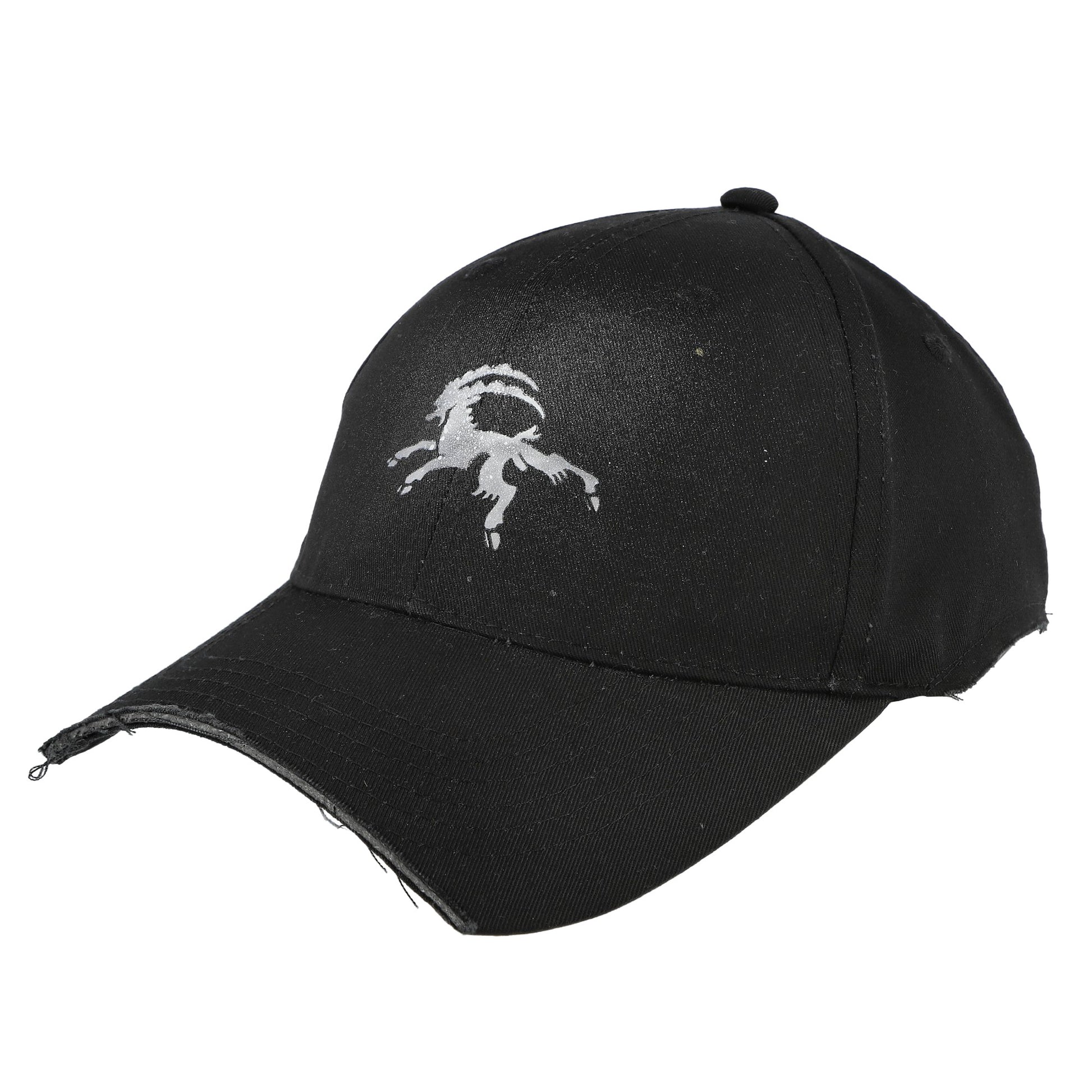 Prototypes Sprayed Goat Cut Up Cap Black Caps PT09ACC02USBK Detail View 1 | GATE
