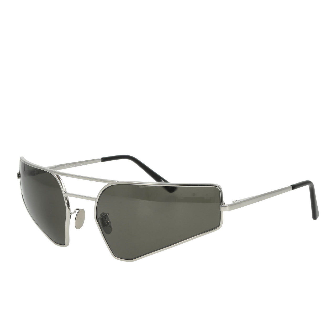 Rick Owens Prong Sunglasses Silver Temple / Black Lens Glasses RG0000015 GSLVB 1809 Detail View 1 | GATE
