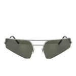 Rick Owens Prong Sunglasses Silver Temple / Black Lens Glasses RG0000015 GSLVB 1809 Detail View 2 | GATE