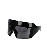Rick Owens Sunglasses Rev Shiny Black Sunglasses RG0000017 GBLKB 0909 Detail View 1 | GATE
