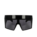 Rick Owens Sunglasses Rev Shiny Black Sunglasses RG0000017 GBLKB 0909 Detail View 2 | GATE
