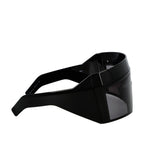 Rick Owens Sunglasses Rev Shiny Black Sunglasses RG0000017 GBLKB 0909 Detail View 3 | GATE
