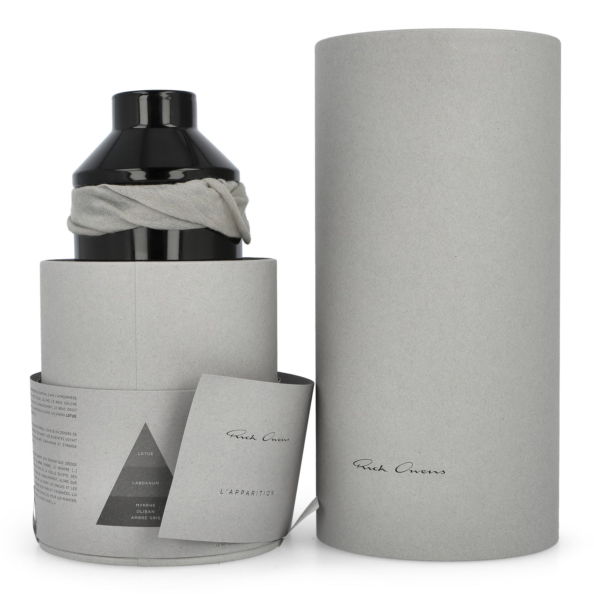 Rick Owens Scented Candle Apparition Black Candles RH0000009CNDAPP / Black Detail View 3 | GATE

