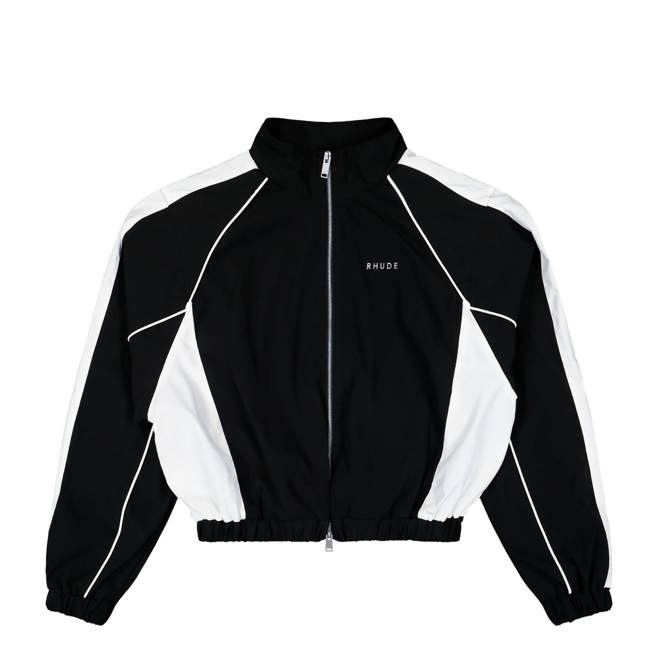Rhude Ramona Piping Track Jacket Black / White Tracksuit Tops RHFW25JA02041 Detail View 1 | GATE
