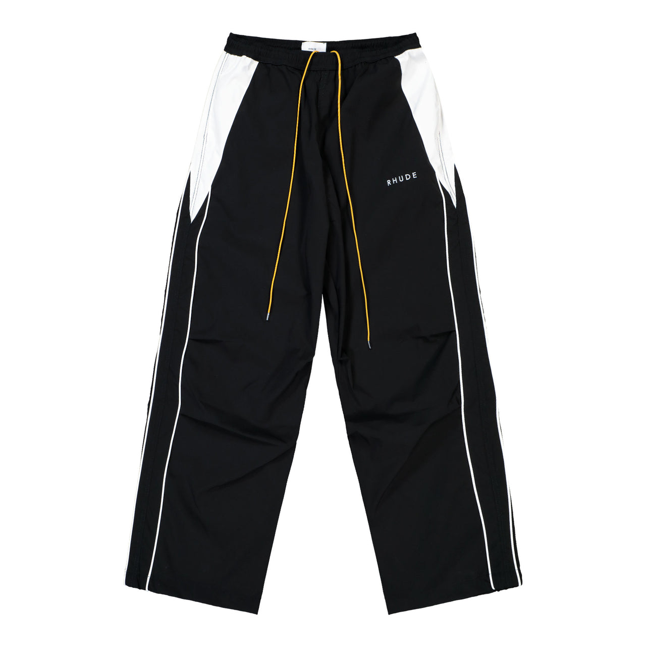 Rhude Ramona Piping Track Pant Black / White Sweat & Track Pants RHFW25PA04041 Detail View 1 | GATE