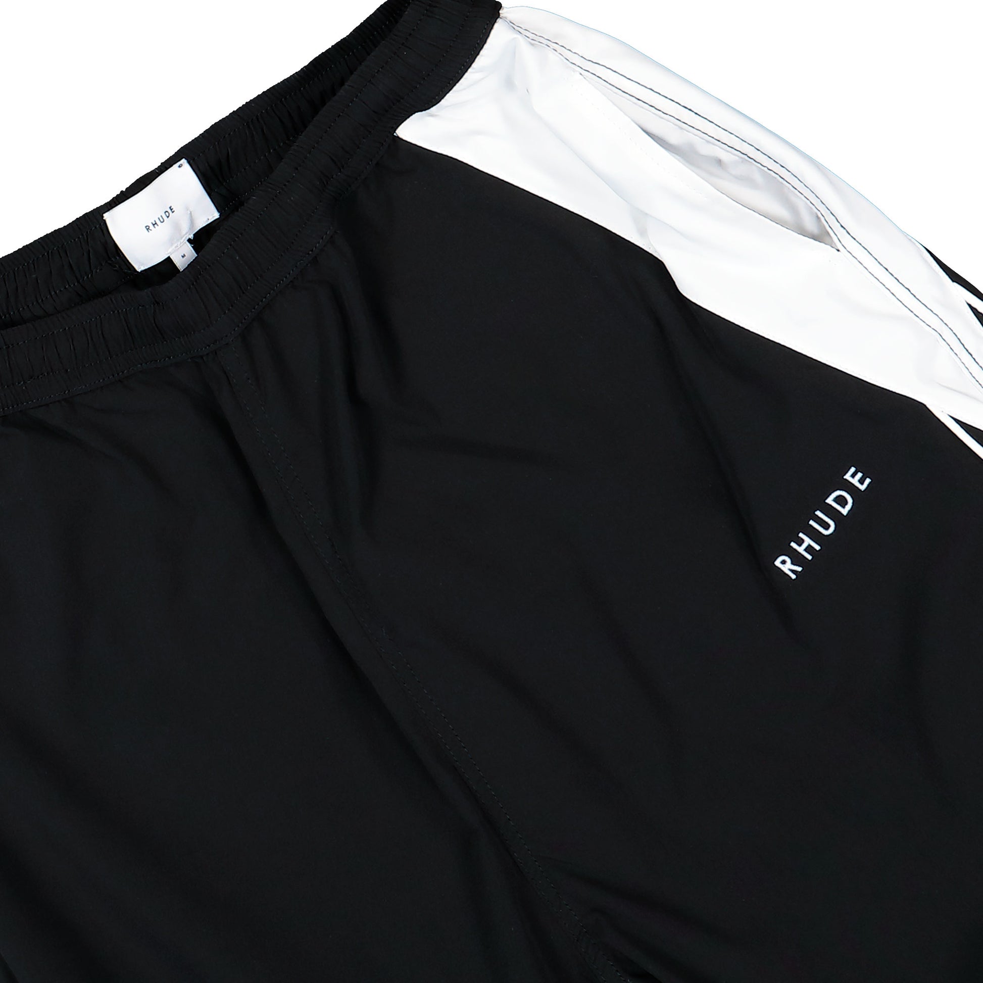 Rhude Ramona Piping Track Pant Black / White Sweat & Track Pants RHFW25PA04041 Detail View 4 | GATE