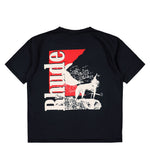 Rhude Moonlight Wolf Pocket Tee Vintage Black / White / Red T-Shirts RHFW25TT03012 Detail View 2 | GATE
