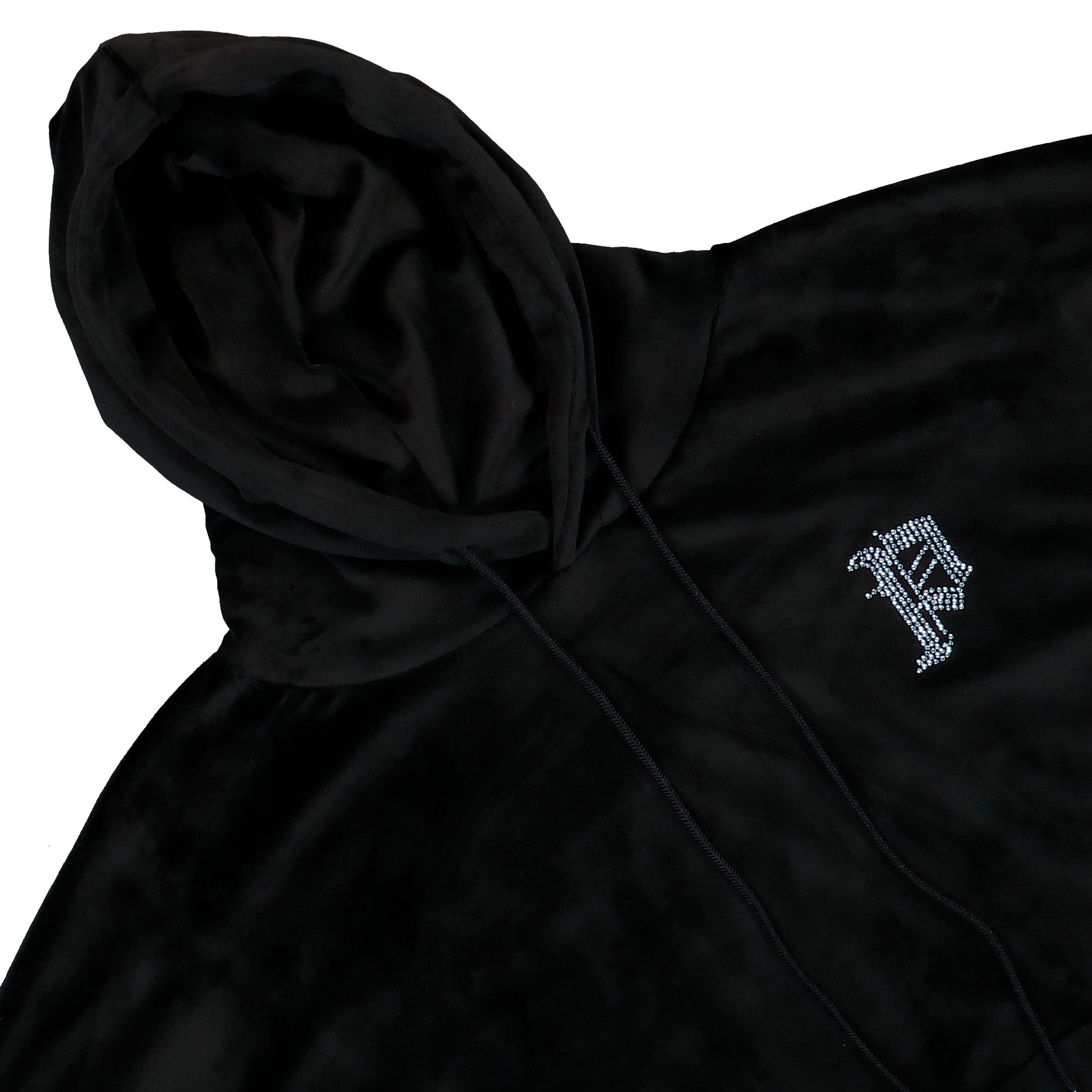 Prototypes Rhinestone Nikki Hoodie Black Hoodie PT09JE06USBK Detail View 3 | GATE
