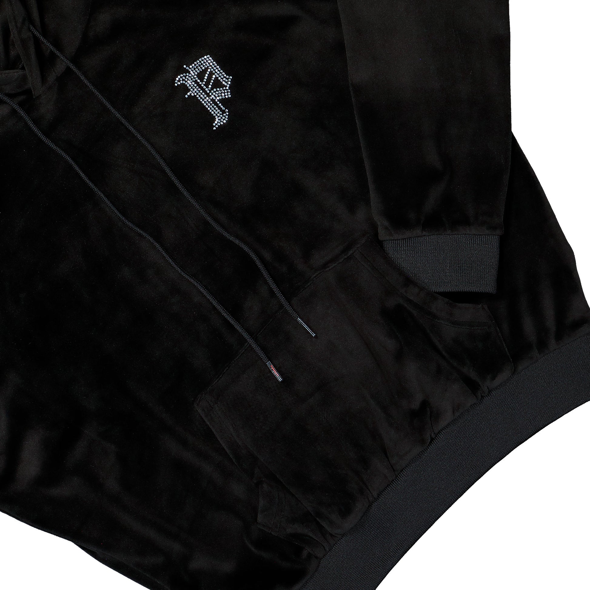 Prototypes Rhinestone Nikki Hoodie Black Hoodie PT09JE06USBK Detail View 4 | GATE
