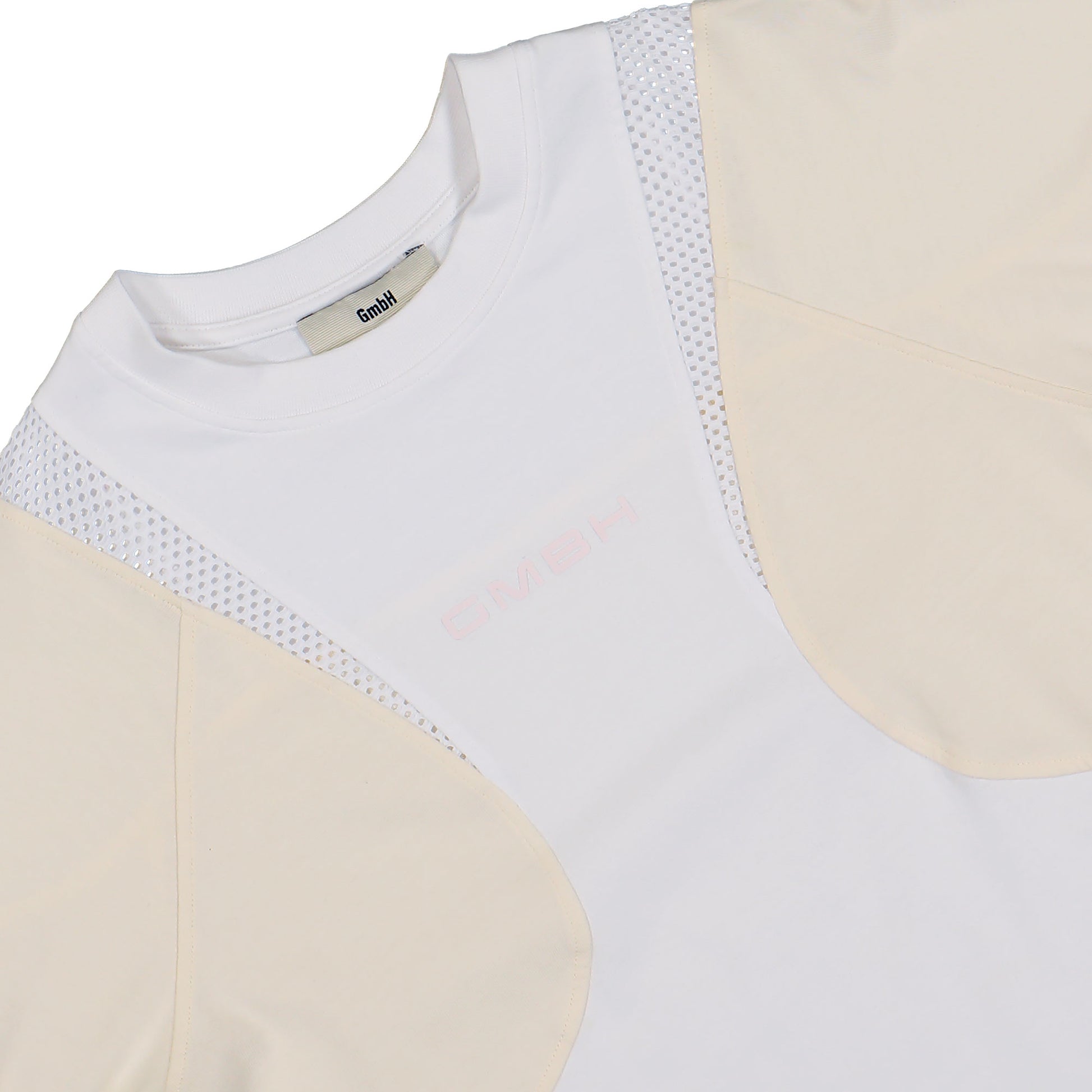 GmbH Patchwork T-Shirt W Mes Inserts Off White T-Shirts Robin  Detail View 3 | GATE
