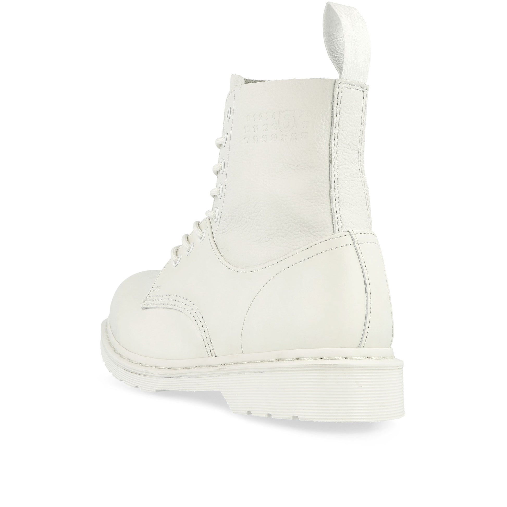 MM6 Maison Margiela x Dr. Martens 1460 Twist MM6 White / Optical White Boots S66WU0128 HB009 Detail View 3 | GATE