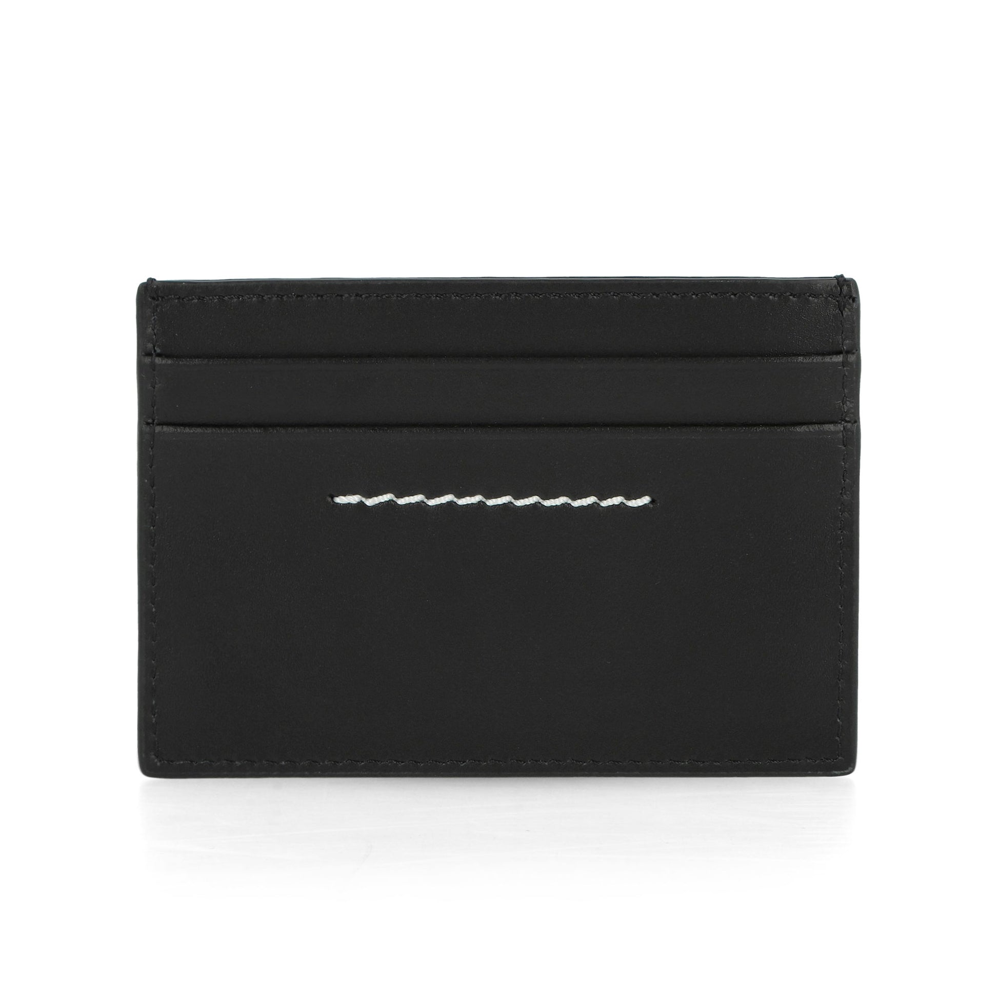 MM6 Maison Margiela Leather Card Holder Black Wallets SA5UI0026 P8622 T8013 Detail View 4 | GATE