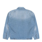 MM6 Maison Margiela Denim Distressed Zip-Up Jacket Blue Jackets SH2AM0030 M30018 964 Detail View 2 | GATE
