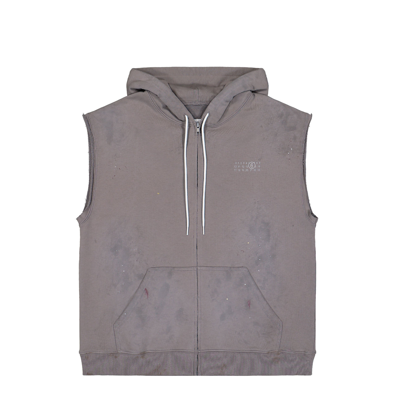 MM6 Maison Margiela Sweat Jacket Taupe Vests SH2HG0005 M25013 803 Detail View 1 | GATE