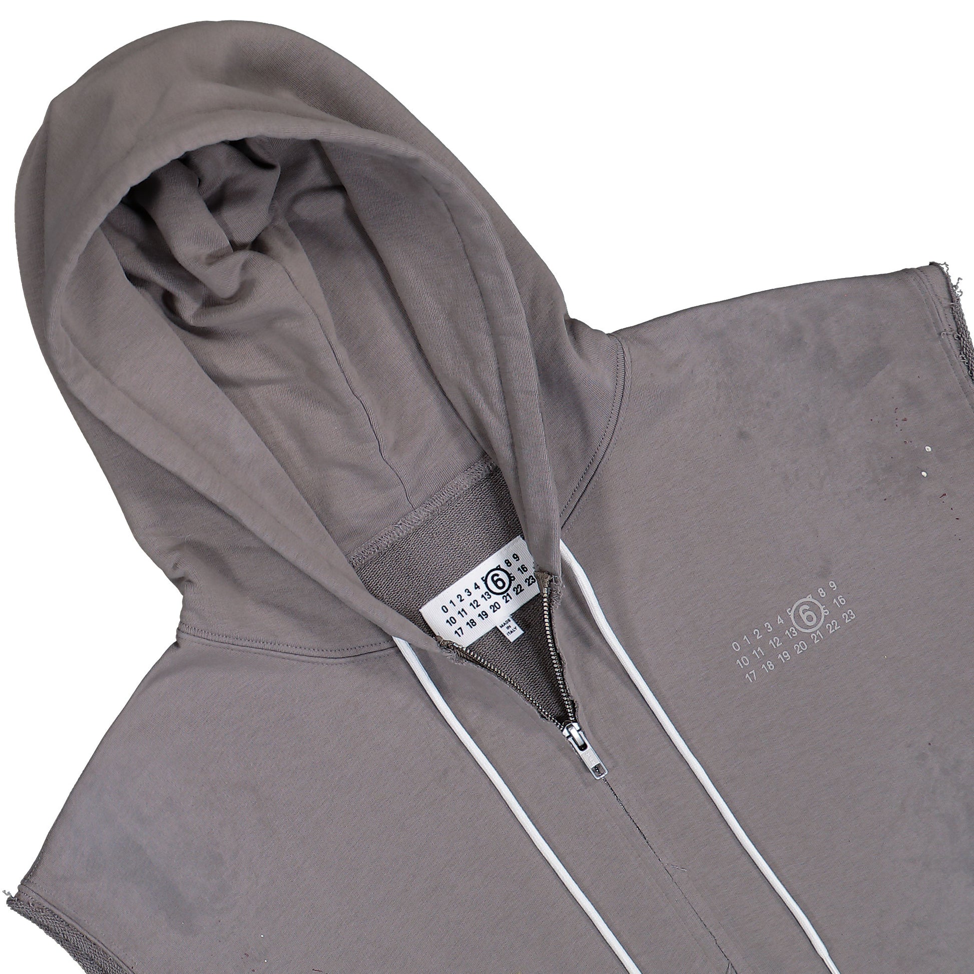 MM6 Maison Margiela Sweat Jacket Taupe Vests SH2HG0005 M25013 803 Detail View 3 | GATE