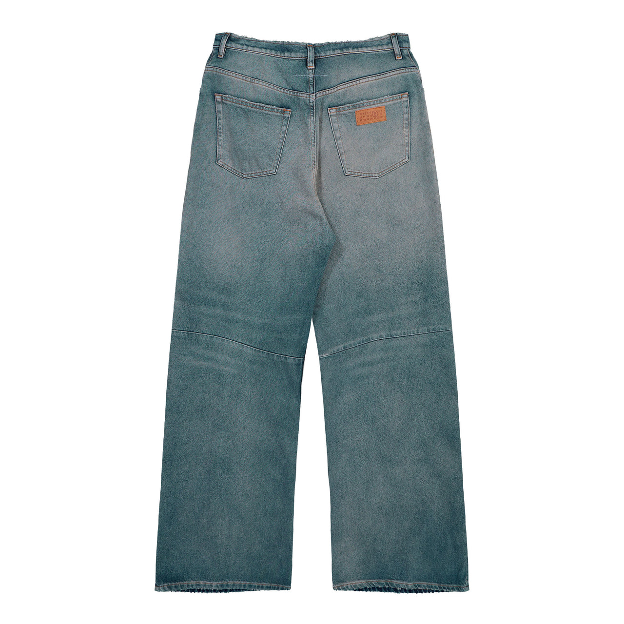 MM6 Maison Margiela Wide Leg Jeans Blue Denim SH2LA0039 M30017 965 Detail View 1 | GATE
