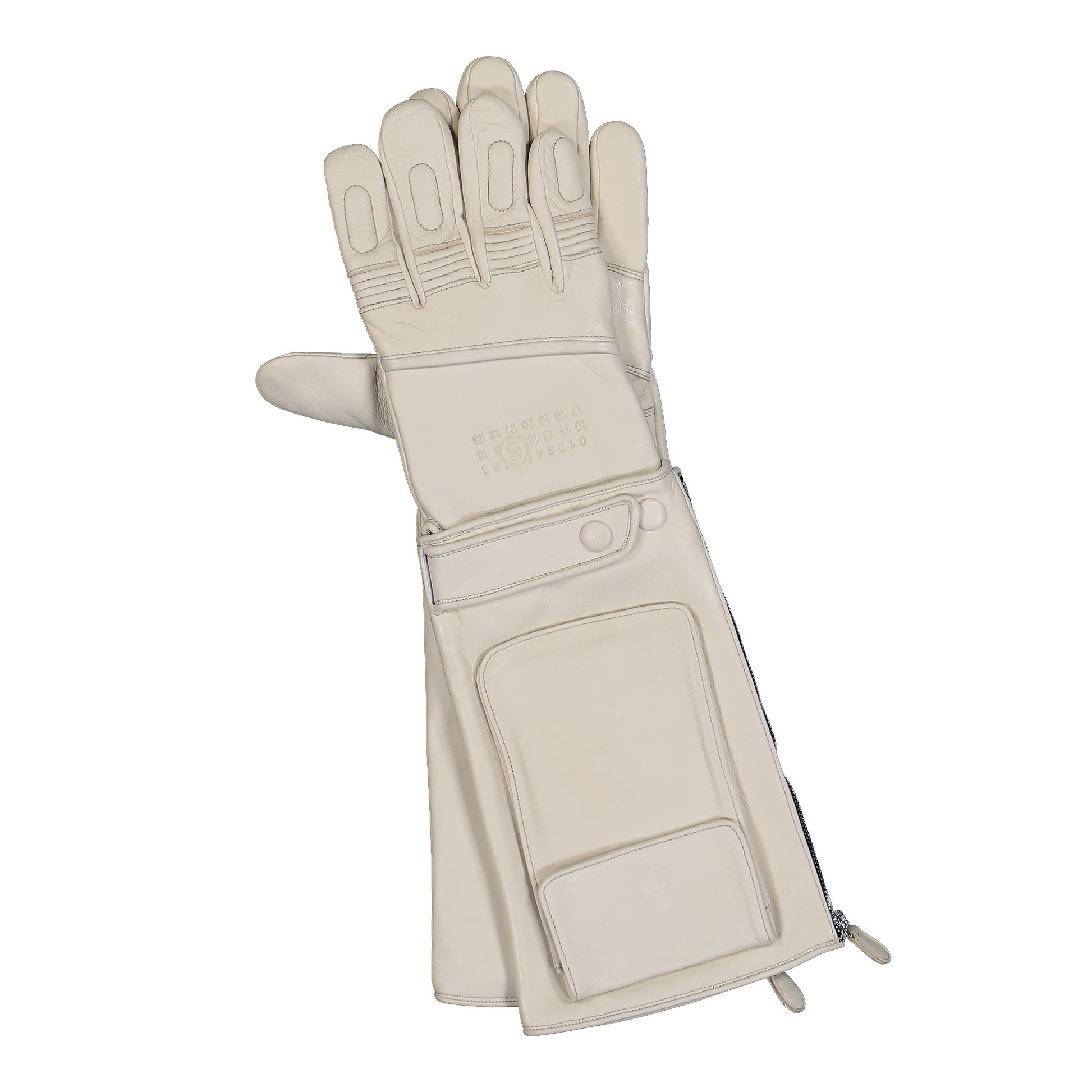 Agnelle x MM6 Maison Margiela Gloves Beige Gloves SH2TS0004 M07014 101 Detail View 1 | GATE