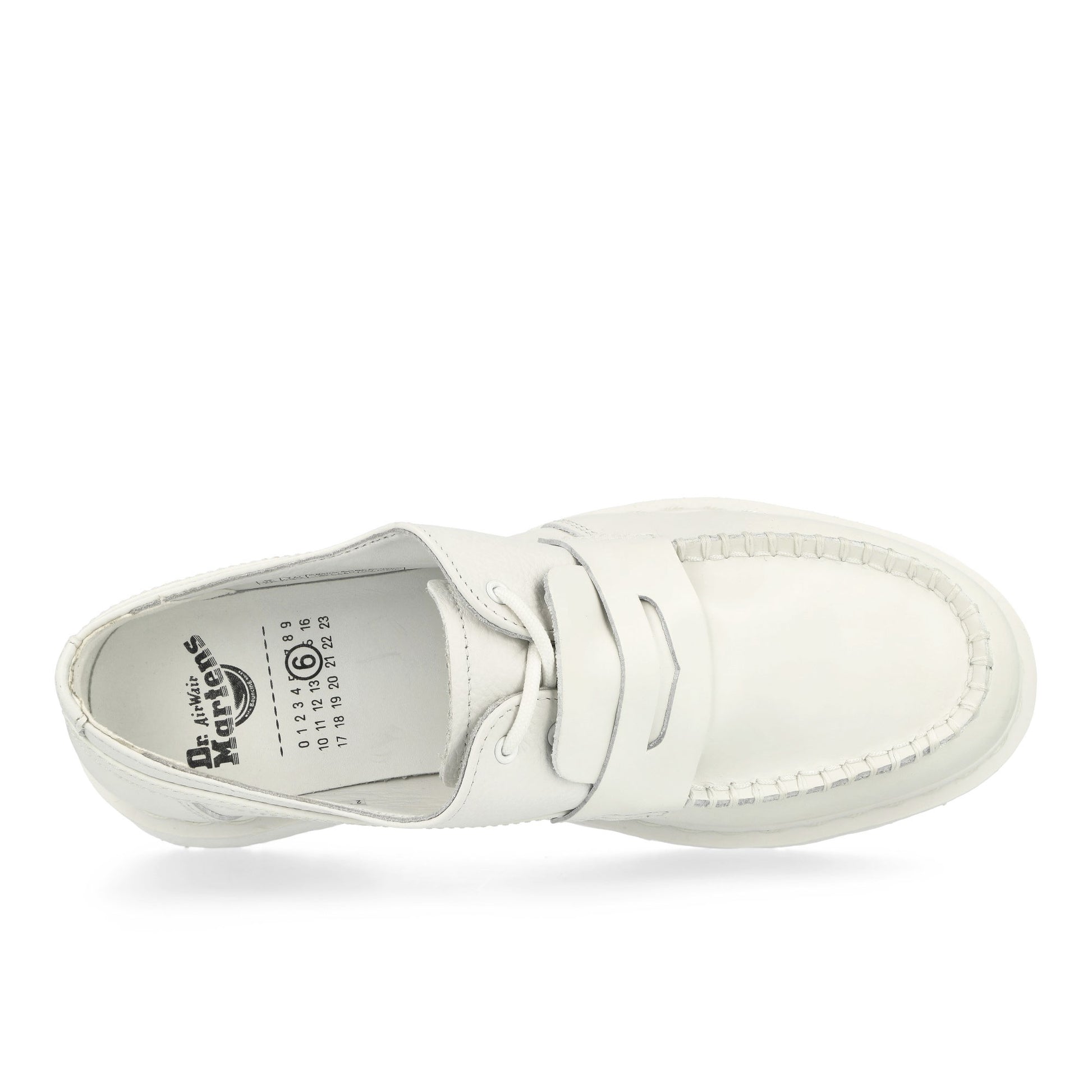 MM6 Maison Margiela x Dr. Martens 1461 Penton MM6 White / Optical White Loafers SH3WR0005 HB009 Detail View 5 | GATE