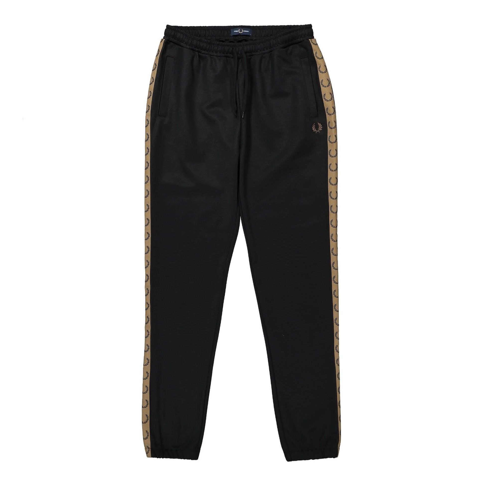 Fred Perry Seasonal Taped Track Pant Black Detail view 1 | Gate
