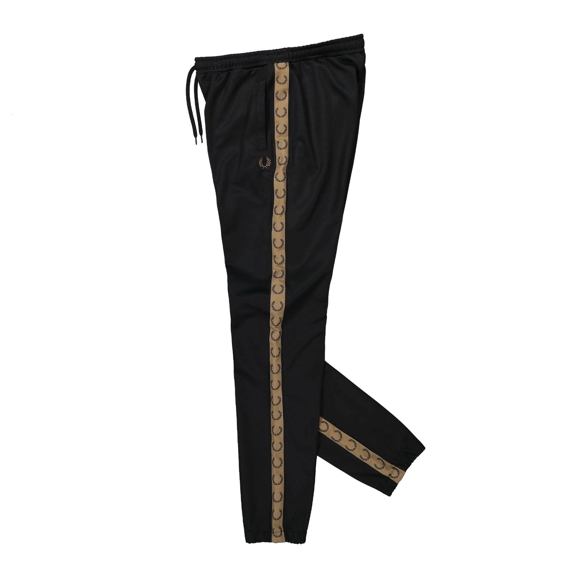 Fred Perry Seasonal Taped Track Pant Black Detail view 3 | Gate