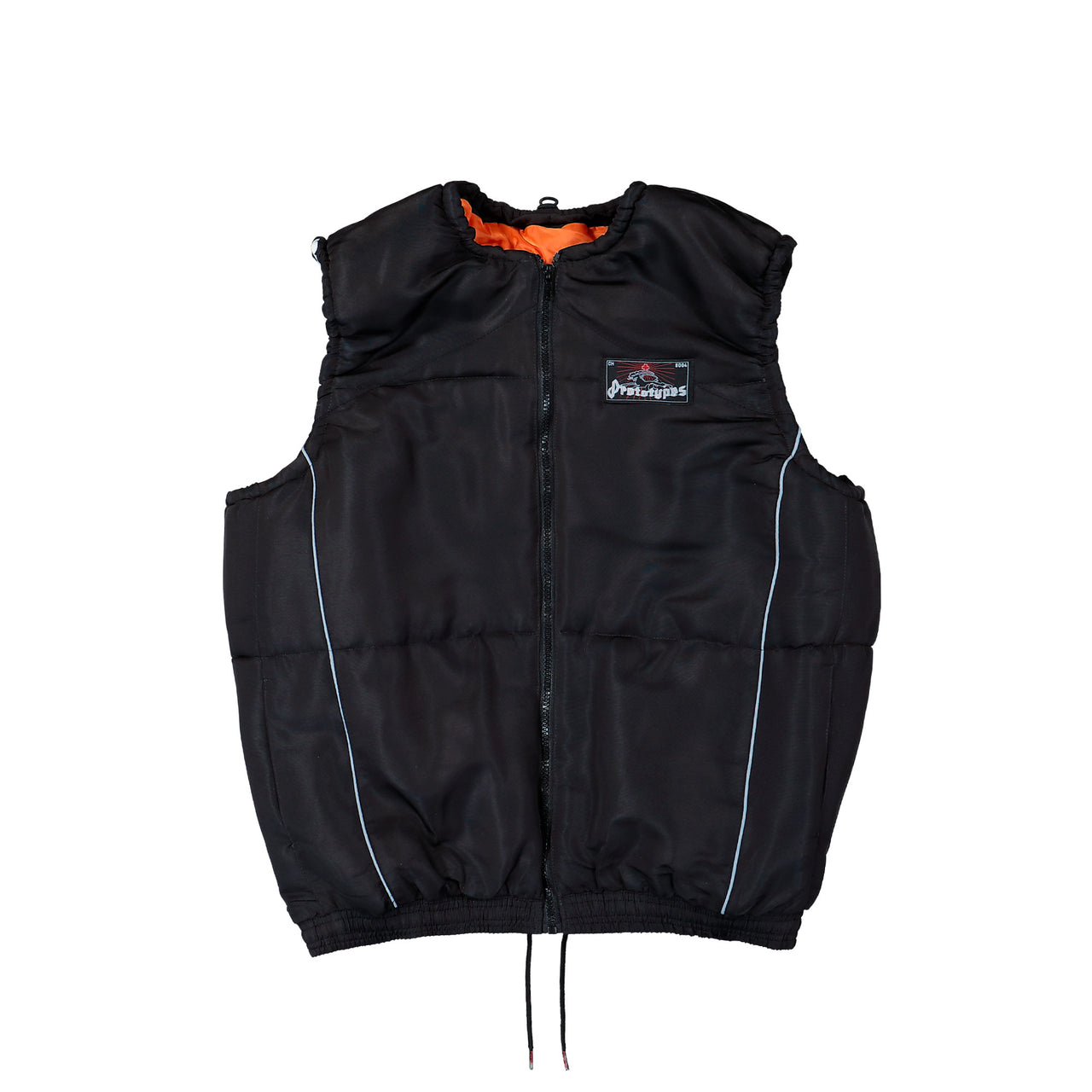 Prototypes Trackpant Gilet Black Vest PT09OW04USBK Detail View 1 | GATE
