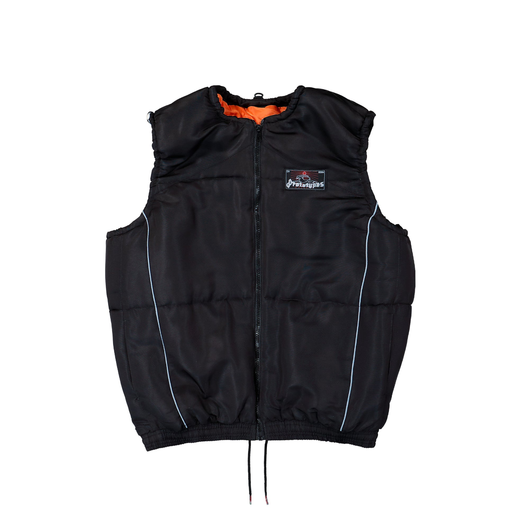 Prototypes Trackpant Gilet Black Vest PT09OW04USBK Detail View 1 | GATE
