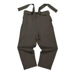 Qasimi Tomer Wide Leg Trousers Peat Pants TRS08 Detail View 1 | GATE