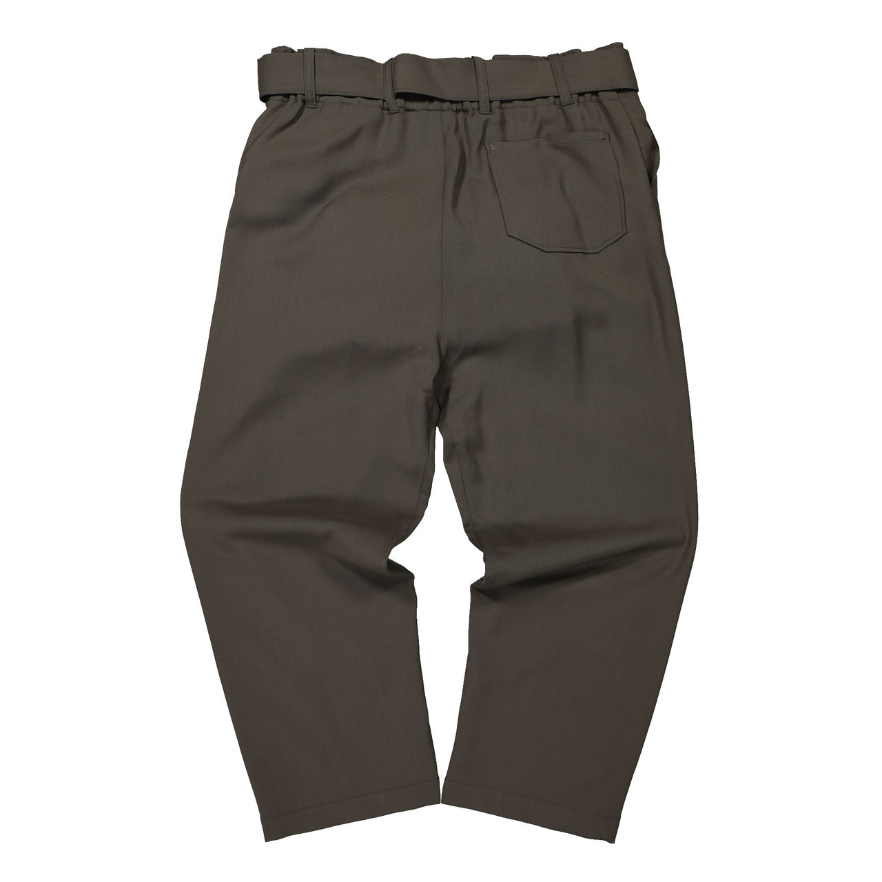 Qasimi Tomer Wide Leg Trousers Peat Pants TRS08 Detail View 1 | GATE