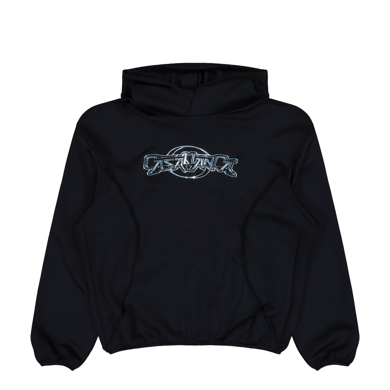 Casablanca Oversized Panelled Hoodie Black Hoodies U-AW25-JTP-426-01-M Detail View 1 | GATE
