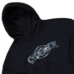 Casablanca Oversized Panelled Hoodie Black Hoodies U-AW25-JTP-426-01-M Detail View 3 | GATE
