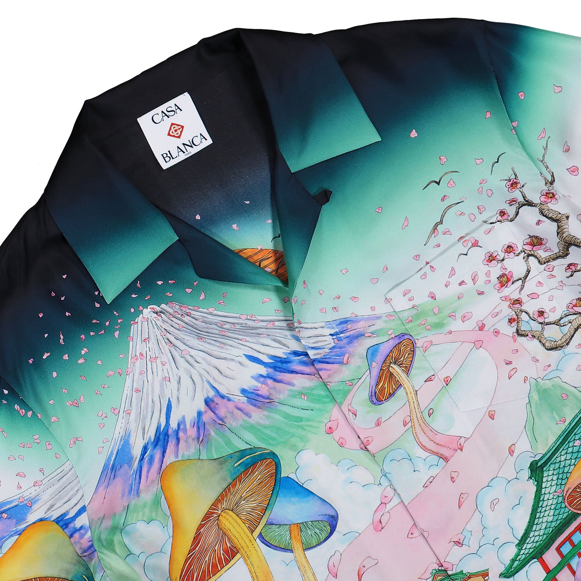 Casablanca Cuban Collar Long Sleeve Shirt Flowers Shirts U-AW25-SH-006-03-M Detail View 3 | GATE
