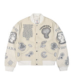 Chenille Patchwork Bomber Jacket