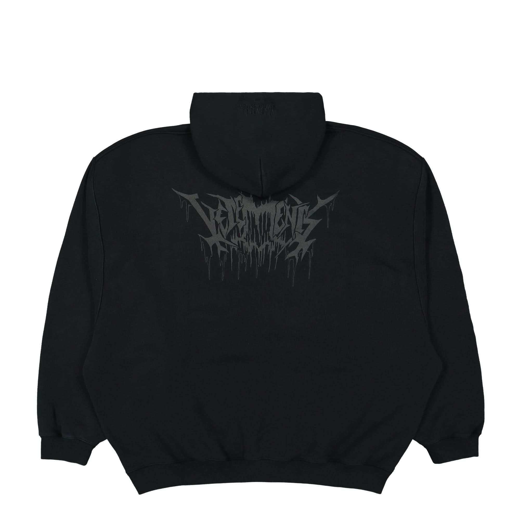 Black metal hoodie online